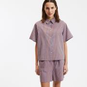 Chemise oversize rayée, manches courtes