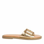 Mules plates en cuir, fabriquées en Europe