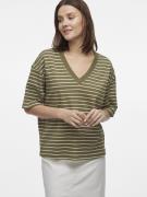 T-shirt rayé, col V