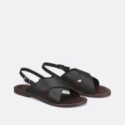 Sandales en cuir lisse, Signature LAURINE