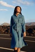 Robe chemise midi en denim stone, RENLY