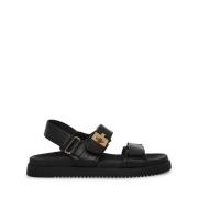 Sandales plates en cuir Mona