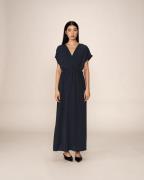 Robe longue fluide, ceinturée, PAPILLON