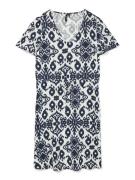 Robe imprimée, manches courtes col V