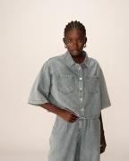 Chemise courte oversize en denim POMONA