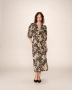 Robe longue manches 3/4, imprimé tropical, PIERINO