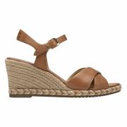 Sandales compensées en cuir ultra-souples