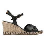 Sandales compensées en cuir ultra-souples