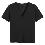T-shirt loose col V, manches courtes