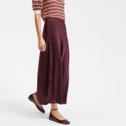 Jupe évasée longue en satin mat, Signature MARION