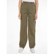 Pantalon taille haute en twill
