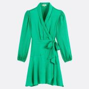 Robe portefeuille courte, manches longues, CLUN