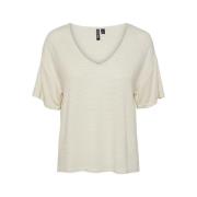 T-shirt oversized à fines rayures brillantes