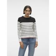 Pull rayé, détails boutons