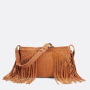 Sac bandoulière en cuir suèdé Tirana