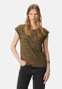 T-shirt manches courtes col rond, motif perles