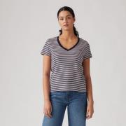Tshirt à rayures, logo devant, col V