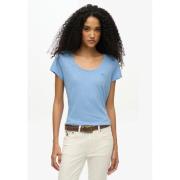 T-shirt flammé col rond logo brodé