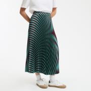 Jupe rayée plissée, longue