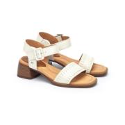 Sandales à talon cuir Oliva, fabriquées en Europe