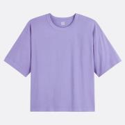 T-shirt loose, col rond, manches courtes