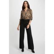 Chemise voile imprimée léopard
