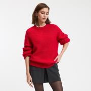 Pull col rond en fine maille mousseuse