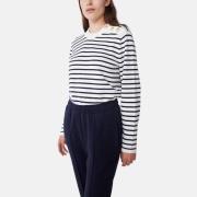 Pull marin femme en coton à rayures