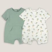 Lot de 2 barboteuses manches courtes