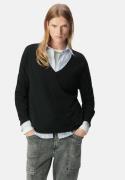 Pull col V, motif chevrons au dos