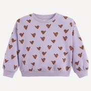 Sweat imprimé coeurs en molleton
