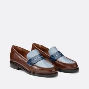 Mocassins en cuir tricolore