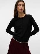 Cardigan boutonné col rond