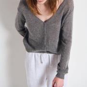 Gilet court manches longues col V, DUMY