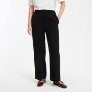 Pantalon droit taille haute, longueur 7/8ème