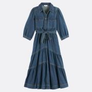 Robe chemise midi en denim, CLARCK