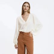 Chemise col V, manches longues