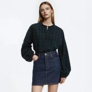 Chemise à carreaux, col victorien