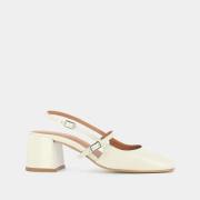 Escarpins talon ouvert en cuir Ada